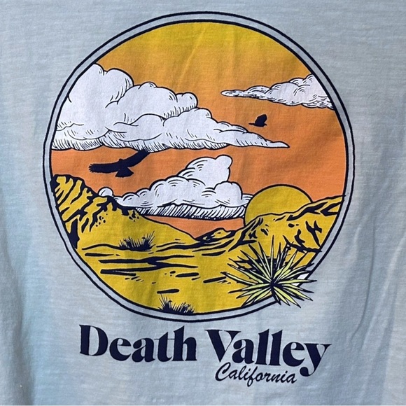 Levi's Tops - Levi’s Cropped Death Valley Graphic Tee size large sky blue